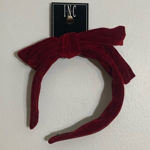 INC velvet bow headband